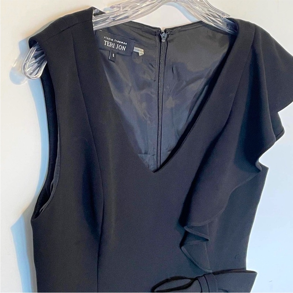 Black one shoulder classic Teri Jon dress - NWOT - 6 - Picture 2 of 7